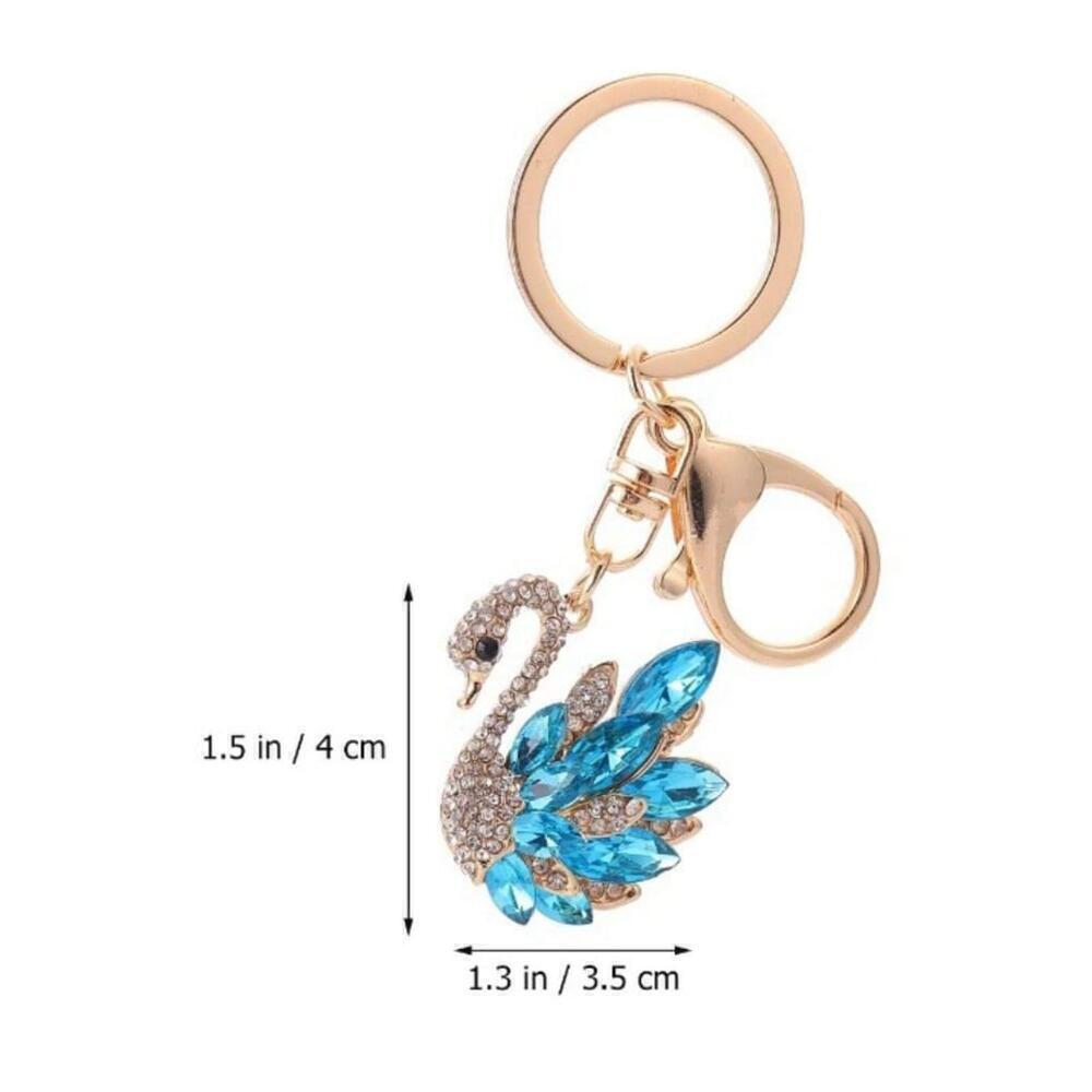 Swan Shaped Keychain In Pink - Picture 11 of 11